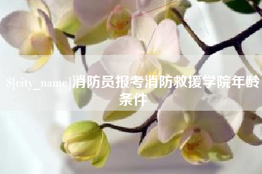 无棣消防员报考消防救援学院年龄条件