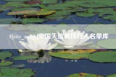 无棣全国失信被执行人名单库