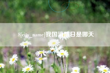 无棣我国消防日是哪天