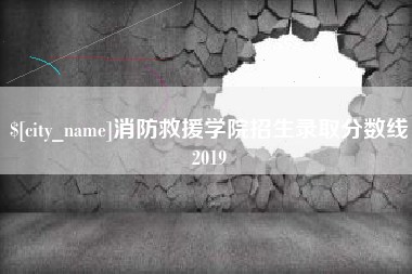 无棣消防救援学院招生录取分数线2019