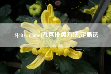 无棣九宫排盘方法,定局法