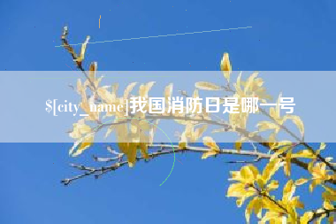 无棣我国消防日是哪一号