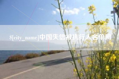无棣中国失信被执行人名单网