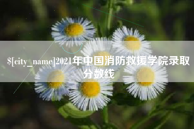 无棣2021年中国消防救援学院录取分数线
