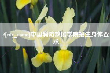 无棣中国消防救援学院招生身体要求