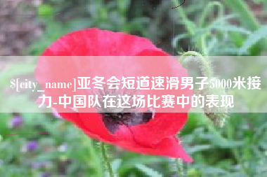 无棣亚冬会短道速滑男子5000米接力-中国队在这场比赛中的表现