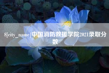 无棣中国消防救援学院2021录取分数