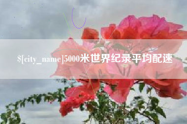 无棣5000米世界纪录平均配速