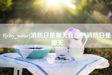 无棣消防日是哪天我国的消防日是哪天