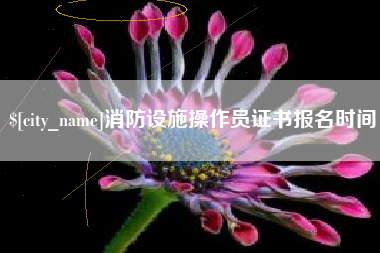 无棣消防设施操作员证书报名时间