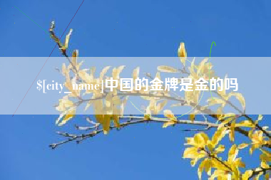 无棣中国的金牌是金的吗