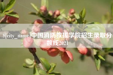 无棣中国消防救援学院招生录取分数线2021