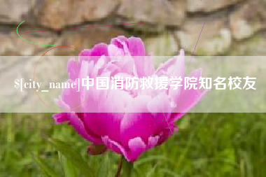 无棣中国消防救援学院知名校友
