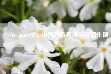 无棣2021中国消防救援学院招生简章