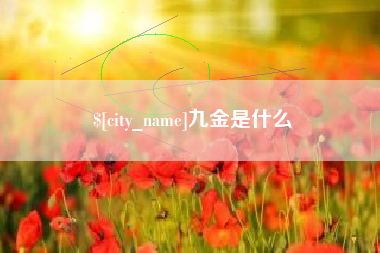 无棣九金是什么