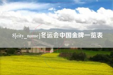 无棣冬运会中国金牌一览表