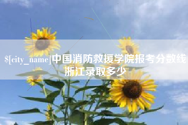 无棣中国消防救援学院报考分数线浙江录取多少