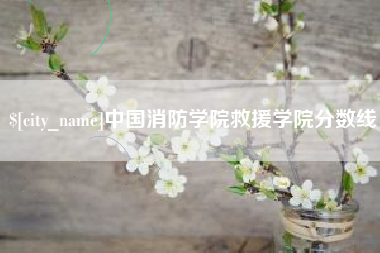 无棣中国消防学院救援学院分数线